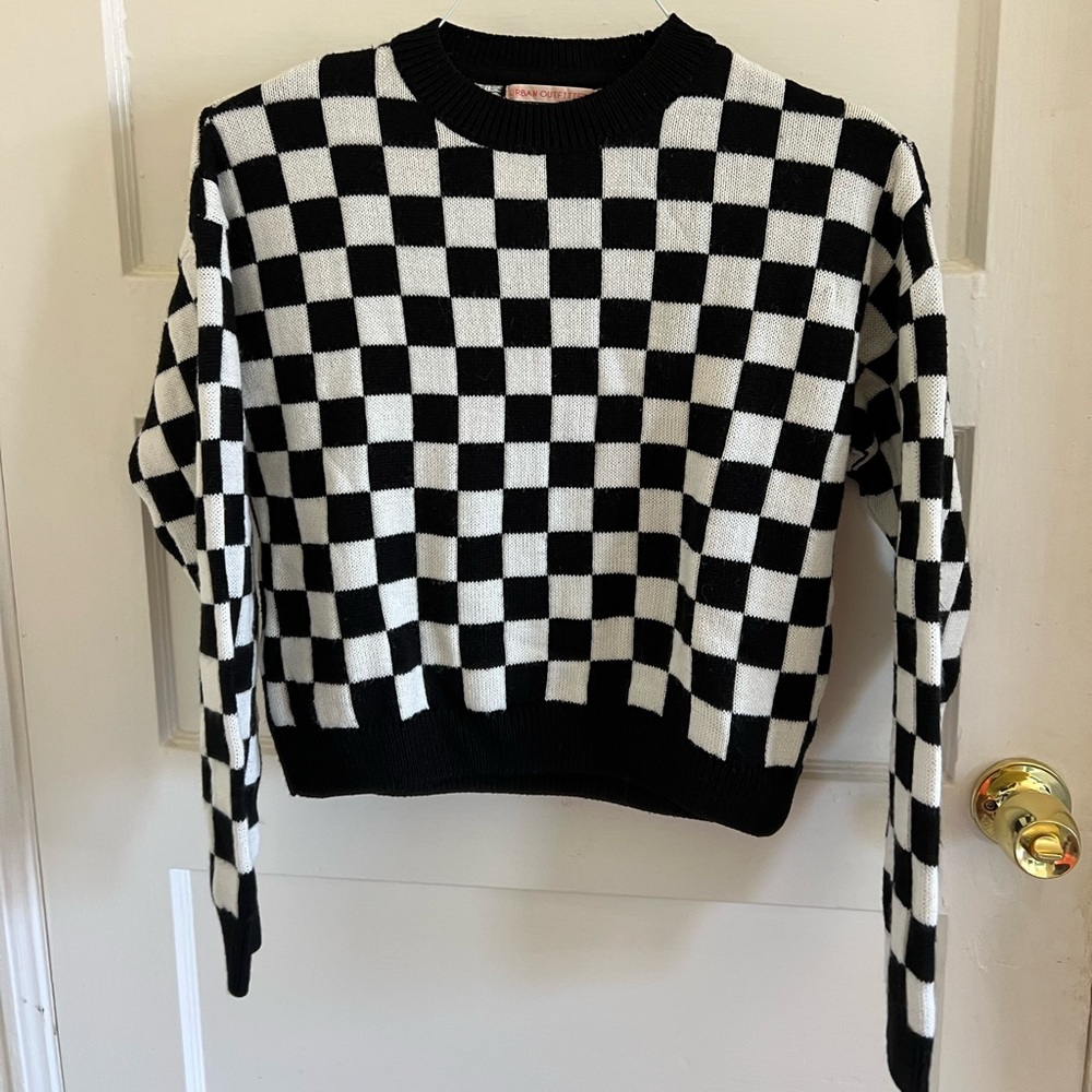 Urban outfitters checkered print sweater